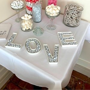LOVE dishes for bridal shower or any event